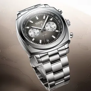 2023 Fashion Mens Watches Luxury Stainless Steel Quartz Wristwatch Calendar Men Business Casual Watch Luminous Clock