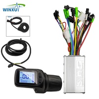 Contrôleur de moteur sans balais pour vélo électrique 24V 36V 48V 250W 13A 350W 15A, kit d'accélérateur semi-tournant S886 LCD pour trottinette et vélo électrique