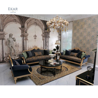 Nouveau design de meubles de canapé classique français rétro: combinaison de canapé de salon