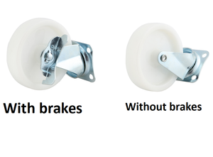 جودة عالية متينة 2 4 بوصة مسطحة عالمية دوارة عربة صناعة العجلات أحجام بلاستيكية قابلة للتخصيص للمستشفيات - Product Image 5