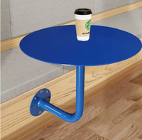 Tables murales rondes modernes en fer pour salons de thé, cafés et pâtisseries – Banquettes murales
