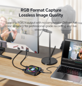 Carte de capture vidéo 4K HDR avec fonction Passthrough pour entrée USB Type-C, sans pilote, boîtier de <span class=keywords><strong>streaming</strong></span> de jeux VRR pour Windows/<span class=keywords><strong>Mac</strong></span>/Linux Live - Product Image 4