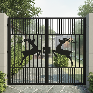 Portail Principal en Fer Forgé Galvanisé Décoratif Moderne Personnalisable, Idéal pour Allées, Villas, Résidences et Jardins - Product Image 1