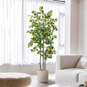 LUYI - Vente en gros d'arbres artificiels en <span class=keywords><strong>soie</strong></span> écologiques, mini citronniers pour décoration intérieure, plantes en pot de petite taille, plantes naines - Product Image 2