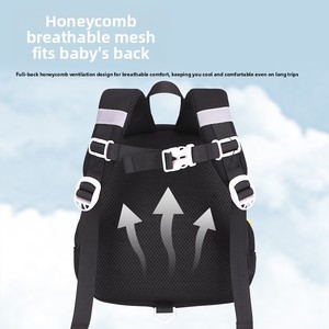 <span class=keywords><strong>Zaino</strong></span> Cartone Animato per Asilo Nido per Bambini e Bambine dai 2 ai 5 Anni, <span class=keywords><strong>Zaino</strong></span> Piccolo Pinguino, Borsa a Doppia Spalla Leggera e Carina - Product Image 4