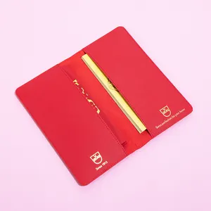 कस्टम CNY लाल पैकेट मुद्रण के साथ गर्म-मुद्रांकन लाल लिफाफा