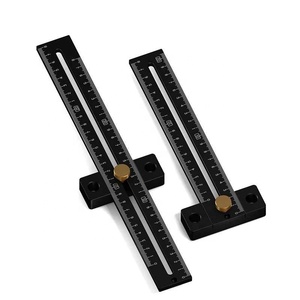 Línea de carpintería, regla tipo T, regla de trazado de agujeros, regla de marcado de aleación de aluminio de 280/380mm, herramientas de medición DIY - Product Image 1