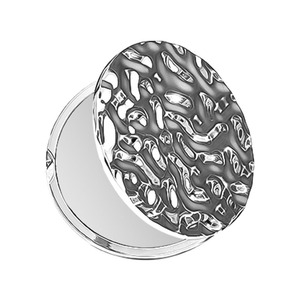 <b>Compact</b> Folding Makeup <b>Mirror</b> Round Aluminum Lens Magnetic Closure Portable For Women - Product Image 3