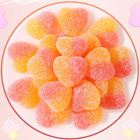 Groothandel Op Maat Gemaakte Hartvormige Gummy Zachte Snoep Halal Suiker Gecoat Met Individuele Verpakking Voor Valentijnsdag