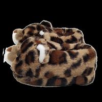Chaussons Doux et Chauds en Peluche Motif Léopard Personnalisés pour Enfants et Adultes – Idéaux pour l'Hiver et la Chambre