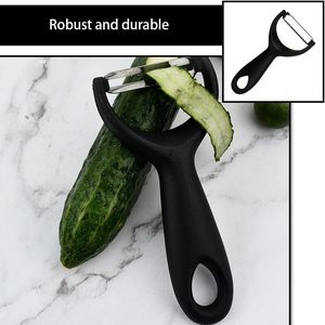 Best Selling Stainless Steel Y-Shaped Vegetable Fruit Sharp Peeler Grater Slicer <b>Kitchen</b> <b>Gadget</b> Black Plastic PP Handle Direct - Product Image 5