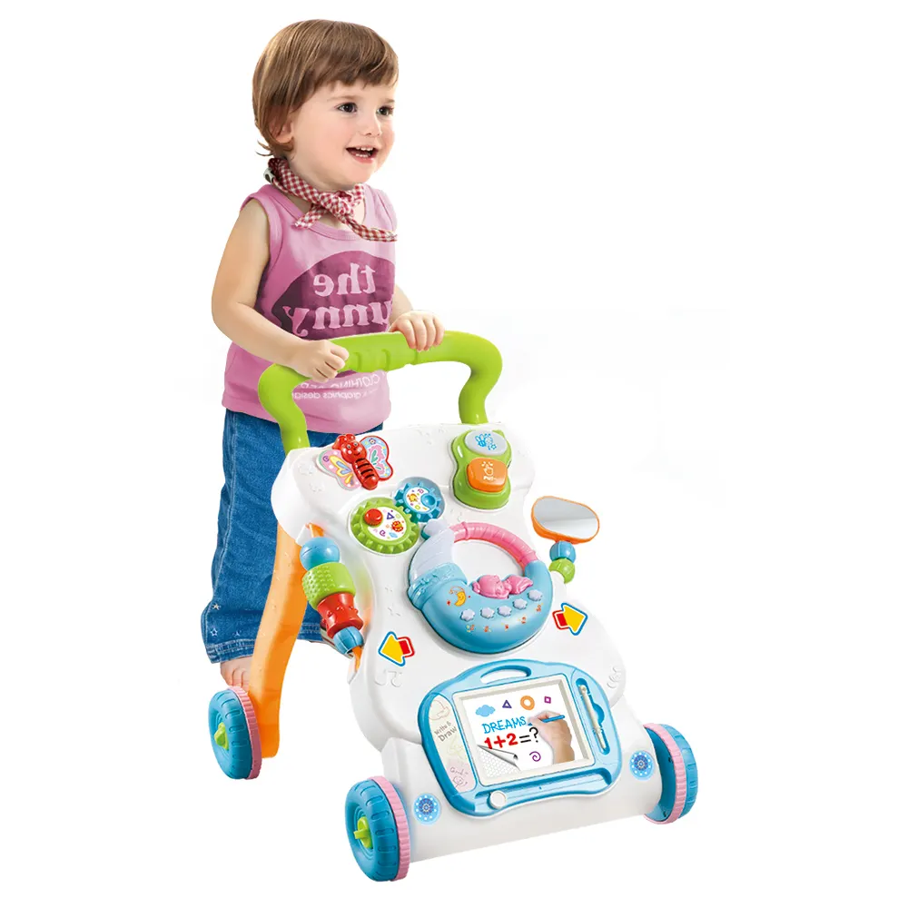 Andador Para Bebe Multifunktion spielzeug Früh pädagogische Lern aktivität Baby Trolley Walker Musik und leichtes Babay-Spielzeug