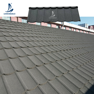 Tuiles de toit en métal revêtues de granulats de basalte français, haute résistance aux UV, tuiles de toit revêtues de pierre pour climats ensoleillés - Product Image 2