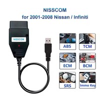 ITCARDIAG NISSCOM pour Nissan et Infiniti 2001-2008 Outil de diagnostic automobile OBD2 sur le réseau K Prise en charge du programme Immobiliseur Clé