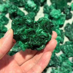 אבן מלאכיט קטיפתית גולמית, מינרל טבעי, דגימת קריסטל, אבן מחוספסת לעיצוב הבית - Product Image 4