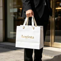 Sac en papier d'emballage pour bijoux de luxe en carton de qualité supérieure avec logo imprimé personnalisé