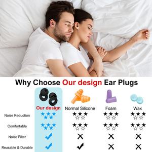 Tapones para los Oídos de Alta Fidelidad, Tapones de Silicona para Dormir, Cancelación de Ruido, Reducción de Ruido, Protección Auditiva - Product Image 4