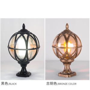<strong>Victorian</strong> Sconce Outdoor Lighting Patio Round Retro Pillar Waterproof LED Courtyard Street <strong>Light</strong> <strong>Post</strong> - Product Image 5