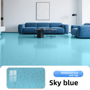 Self-leveling Colored Sand <strong>Epoxy</strong> <strong>Floor</strong> <strong>Coating</strong> with Marble Effect High-gloss Water-based <strong>Floor</strong> Paint Brush Application - Product Image 4