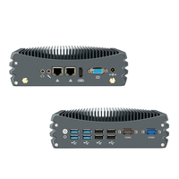 Mini PC Industrial Windows 7, Intel Core I3 10110U, Sin Ventilador, DDR4, Doble LAN, 2 Puertos RS232 COM, Computadora Robusta Integrada en Caja