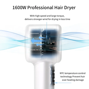 ไดร์เป่าผมพลังสูงแห้งเร็วความเร็วสูง120000 RPM 500M ไอออนลบไดร์เป่าผมเงียบพร้อมหัวฉีดสำหรับการเดินทางที่บ้านร้านเสริมสวย - Product Image 3