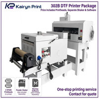 Imprimante DTF 302B 2 têtes XP600 format A2 420 mm tout-en-un compacte de bureau pour T-shirts, petites entreprises, studio à domicile, débutants