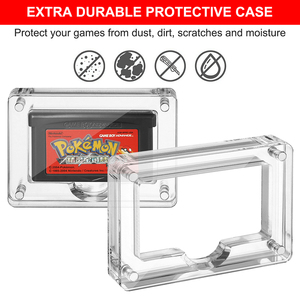 Caja de exhibición de almacenamiento de carro de cartucho de tarjeta de juego de acrílico transparente Protector UV cubierta protectora para Game Boy GBA SP GBM - Product Image 4