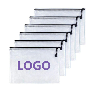 Customized Logo Printed Multi Function Travel Zipper Waterproof A4 Zip <strong>File</strong> Storage <strong>Document</strong> Storage Organizier Plastic <strong>Bags</strong> - Product Image 1