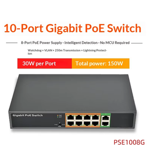<span class=keywords><strong>Switch</strong></span> <span class=keywords><strong>Ethernet</strong></span> PoE EN-PSE1008G in Offerta, 48V <span class=keywords><strong>10</strong></span> Porte <span class=keywords><strong>Gigabit</strong></span> 802.3af/at 150W, Smart con Capacità 20G, Supporto VLAN, Certificato FCC, 100m - Product Image 6