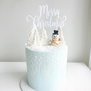 Décoration de gâteau de Noël en acrylique rouge doré en forme d'arbre vieil homme, divers styles, pour événements de Noël, carte de gâteau, cadeau - Product Image 6