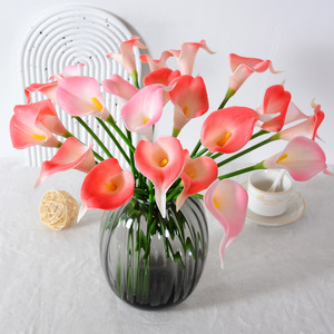 Mini fleurs artificielles en PU Calla Lily, décoration moderne pour mariage, salon, salle à manger, ornement fait à la main, respectueux de l'environnement - Product Image 3