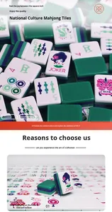 Juego de Mahjong de Cristal Verde Esmeralda de Lujo - Fichas Americanas de Acrílico Premium de 160 Piezas, <span class=keywords><strong>Corte</strong></span> CNC de Precisión con Bolsa de Almacenamiento - Product Image 6