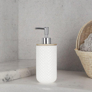 Accessori per la casa <span class=keywords><strong>Set</strong></span> da <span class=keywords><strong>bagno</strong></span> in porcellana moderna in porcellana con accenti di colore bianco opaco - Product Image 3