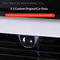 Coques de protection pour caméra avant/arrière de voiture de sport, type adhésif en PVC pour Tesla Model Y Juniper/Model YL 2021-2023