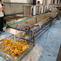 Machine à frire automatique de pointe pour snacks, ligne de production complète de frites