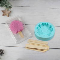 Moule en silicone créatif pour crème glacée Lotus-Popsicle maison pour accessoires de cuisine Moule à gâteau en mousse