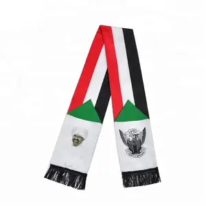 Football Fans Printed Scarf Sudan National Day Scarf