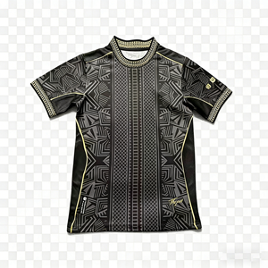 Camisa de Futebol Edição Preta 26/27 para Torcedores, Camiseta de Poliéster de Boa Qualidade - Product Image 1