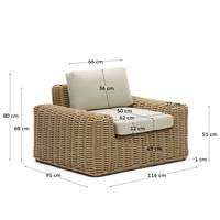 Moderne Confortable Extérieur En Aluminium Osier Jardin Canapé Ensemble pour Restaurant Patios Hôtels Parcs et Fermes-Vente en Gros