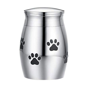 Stainless Steel Pet Urn Teardrop Shape Paw Print Design Airtight Dog Cremation <b>Memorial</b> <b>Keepsake</b> - Product Image 4