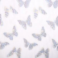 Tissu métallique brillant en soie brocart papillon, pour vêtements chinois Han pour robe, nouvelle collection,