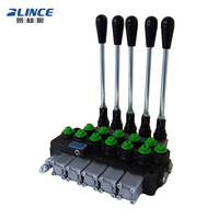 Vanne de commande hydraulique pour mini-excavatrice, 12 GPM, 5 bobines, 3/8 pouce, pour foreuse, pelle rétro, vanne directionnelle hydraulique
