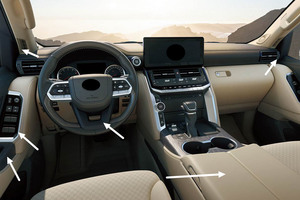 Accesorios de Actualización Interior para Auto WZXD, Cubiertas de Fibra de Carbono para Palanca de Cambios, Rejillas de Ventilación y Aire Acondicionado para Land Cruiser LC300 2023 - Product Image 2