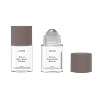 Flacon roll-on en verre de 50 ml, contenant cosmétique pour soins de la peau, parfum, huile essentielle
