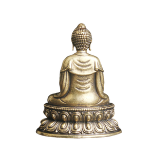 Patung kuningan tua yang dibuat Retro dari Buddha matahari yang besar - Product Image 4