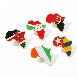 Broche de Solapa de Metal con Mapa de África, Diseño Creativo y Personalizado, con Angola, Ghana, Kenia, Ideal como Souvenir - Product Image 4