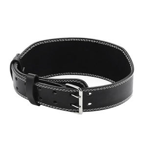 cowhide leather gym <b>belt</b> with brand logo - Product Image 1
