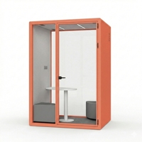 Cabine de bureau silencieuse moderne ultra-mince à cadre en aluminium pour deux personnes, couleur personnalisable, mobile et extensible, pour hôtel, hôpital, atelier