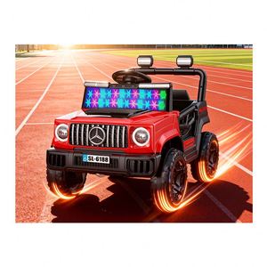 รถยนต์ไฟฟ้าสำหรับเด็ก TOYSRUNNER มอเตอร์คู่ แบตเตอรี่ 6V4 เครื่องเล่น MP3 พวงมาลัยบังคับวิทยุ ของเล่นขี่ได้สำหรับเด็กอายุ 2-4 ปี - Product Image 1