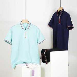 Polo Elastica Ecologica con Logo Personalizzato, Alta Qualità, Cerniera, Traspirante, per Uomo - Product Image 3